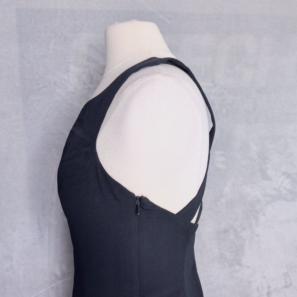 GILLIAN Black Sleeveless Mini Dress Size 10 LBD Strappy Sweetheart Fit and Flare - Picture 7 of 9